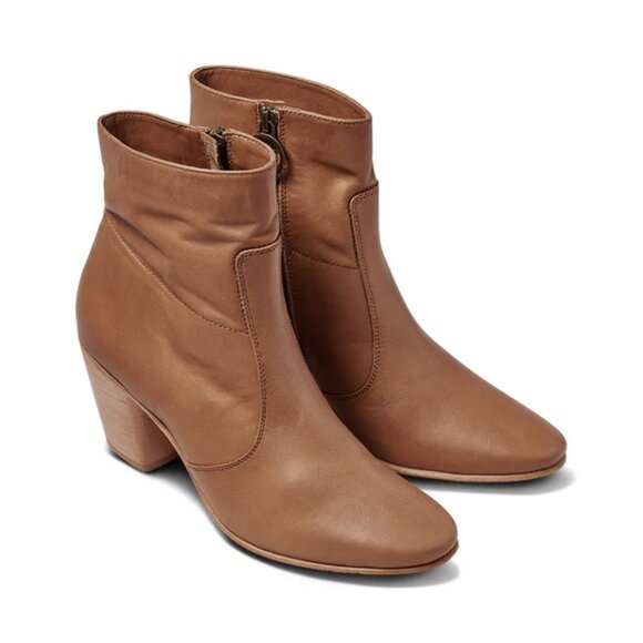 NEW BEEK Made In Mexico Leather Catbird Booties in Cognac for women 825 13m8 - Picture 5 of 8